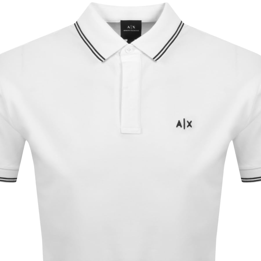 Image number 2 for Armani Exchange Polo T Shirt Off White