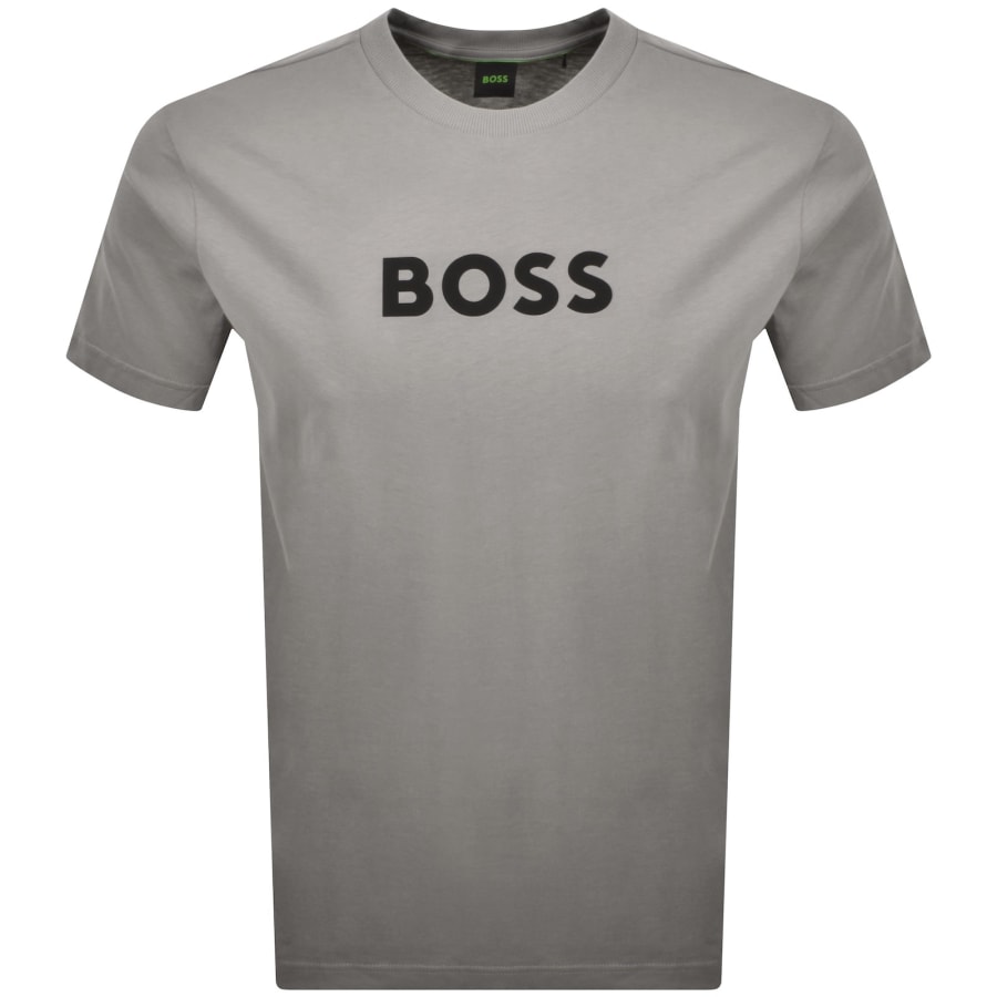 Image number 1 for BOSS Silicon Logo T Shirt Grey