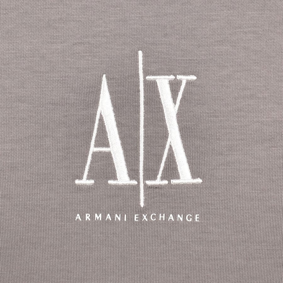 Image number 3 for Armani Exchange Logo Sweatshirt Driftwood Brown