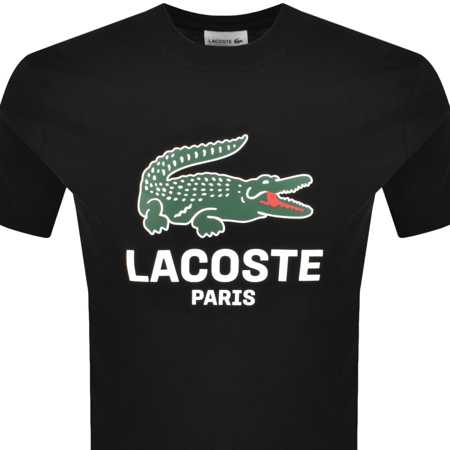 Image number 2 for Lacoste Paris Logo T Shirt Black