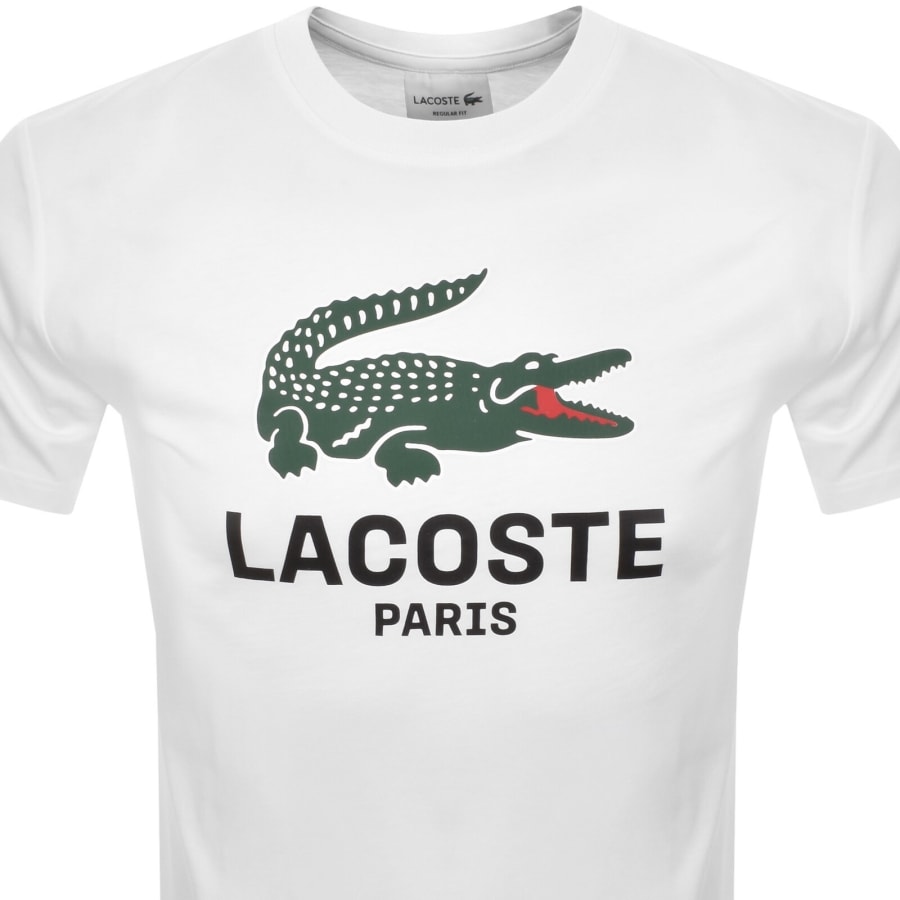 Image number 2 for Lacoste Paris Logo T Shirt White