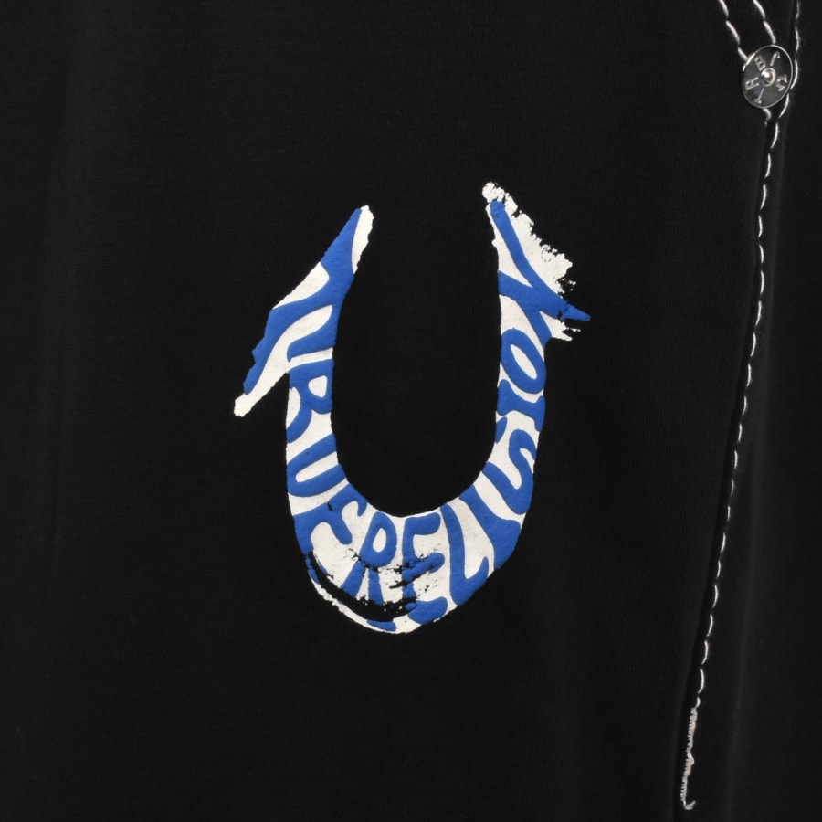 Image number 4 for True Religion Paint Baggy Joggers Black