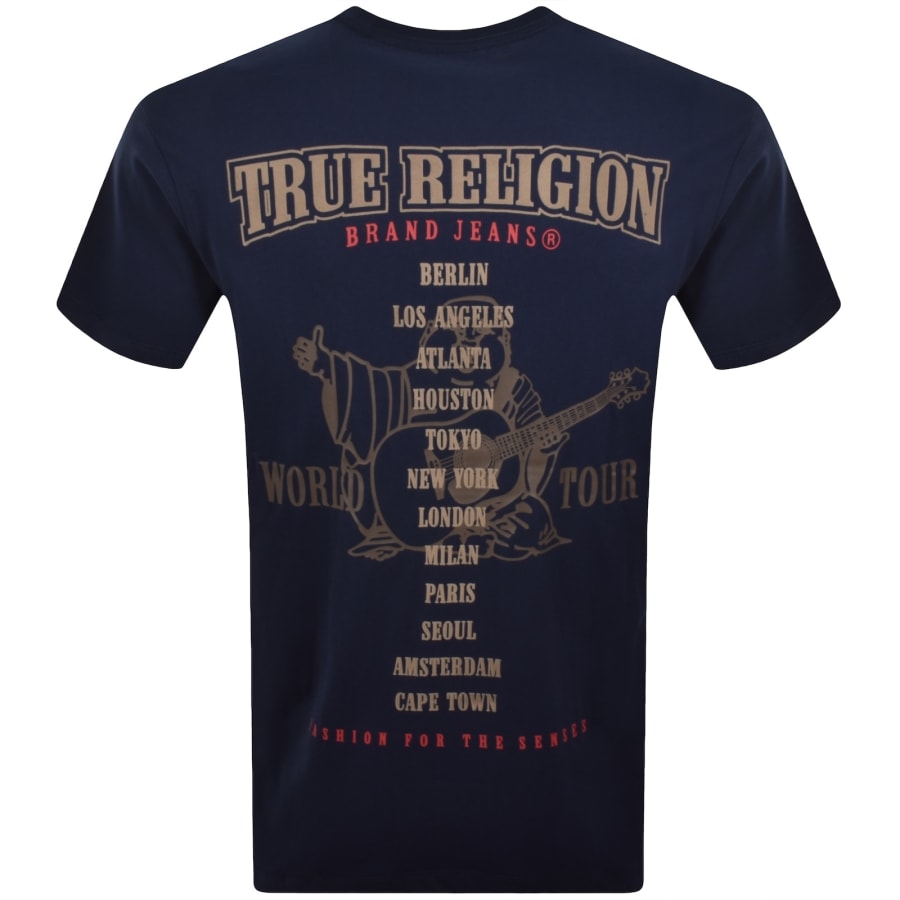 Image number 5 for True Religion Flock Buddha T Shirt Blue
