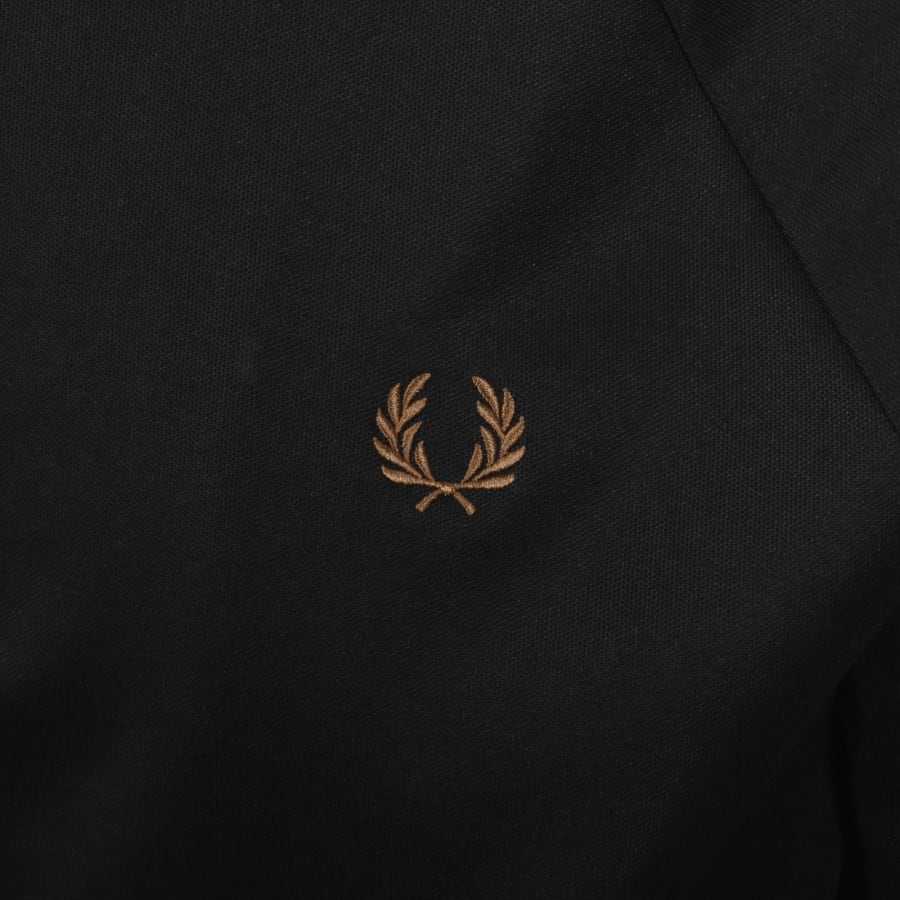 Image number 4 for Fred Perry Tartan Taped Track Top Black