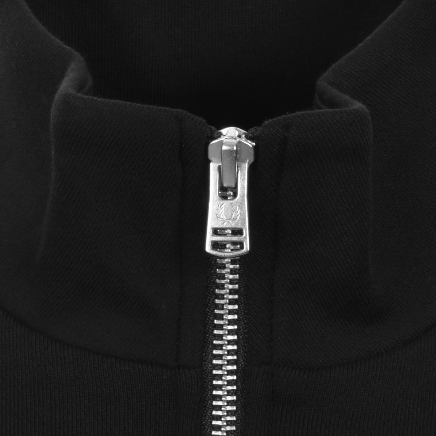Image number 4 for Fred Perry Half Zip Sweatshirt Black