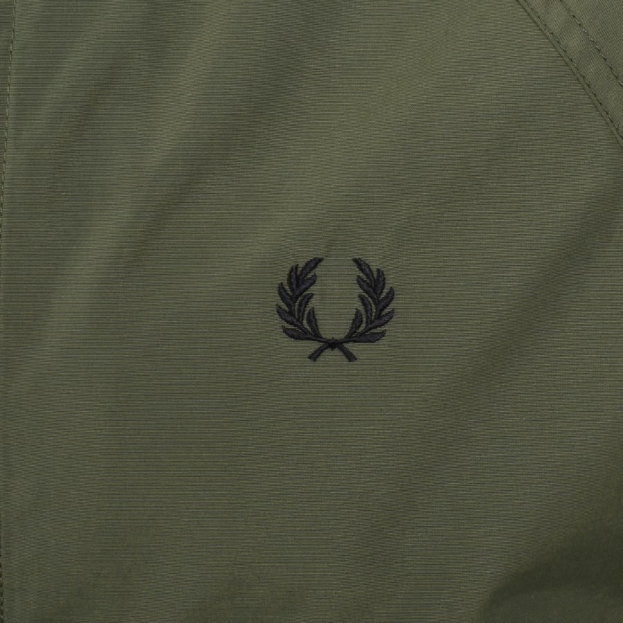 Image number 3 for Fred Perry Raglan Utility Overshirt Green