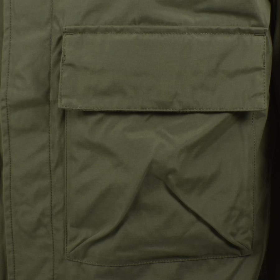 Image number 4 for Fred Perry Raglan Utility Overshirt Green