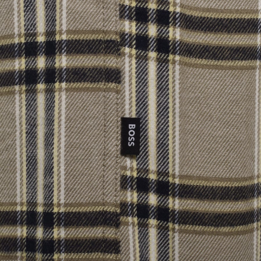 Image number 4 for BOSS Liam Check Shirt Brown