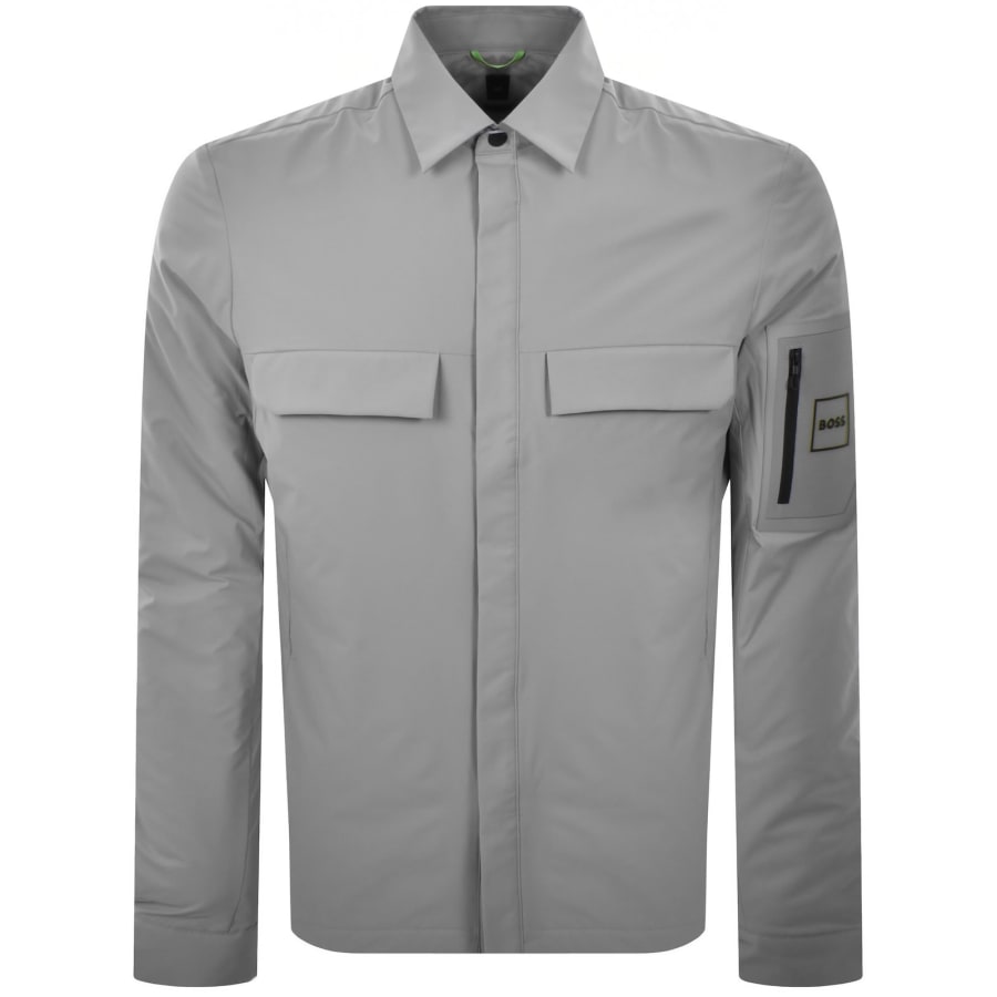 Image number 2 for BOSS Tour Padded Overshirt Grey