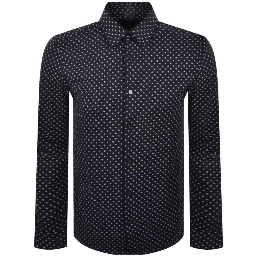 Image number 1 for BOSS P Roan Slim Fit Shirt Dark Blue