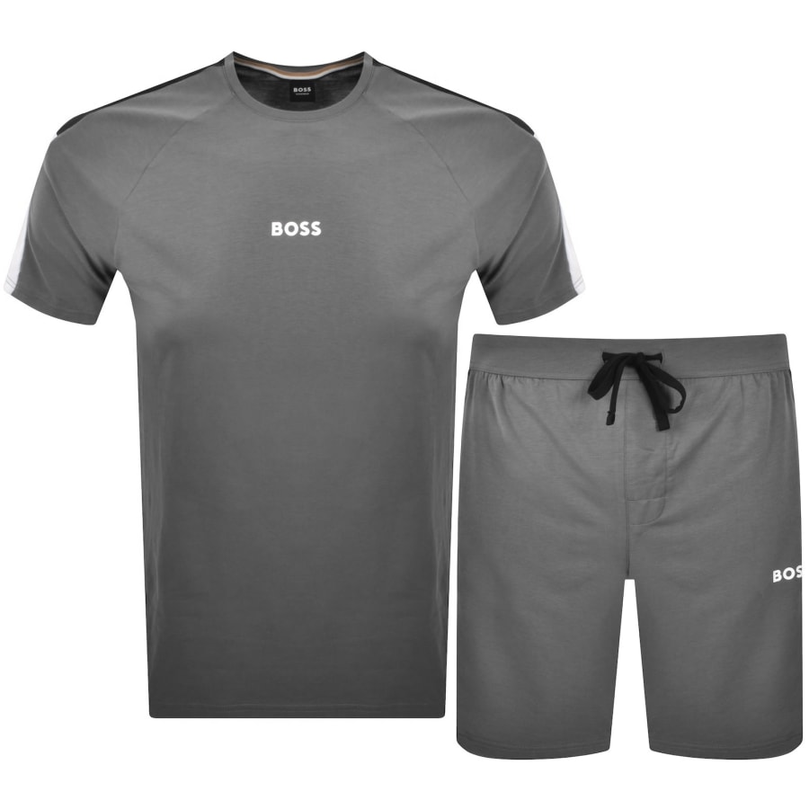 Image number 1 for BOSS Balance T Shirt And Short Set Grey