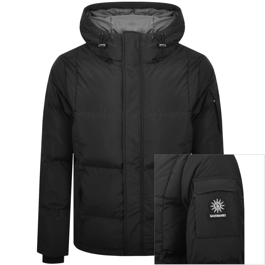 Image number 1 for Sandbanks Baffle Puffer Jacket Black
