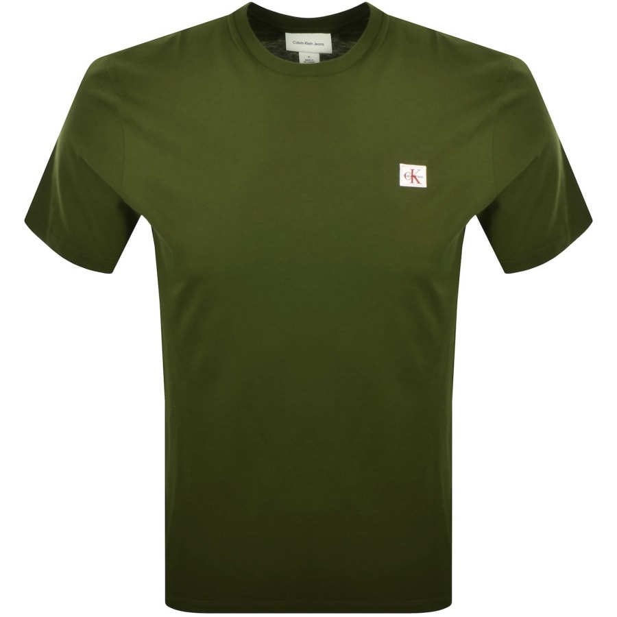 Image number 1 for Calvin Klein Jeans Badge T Shirt Green