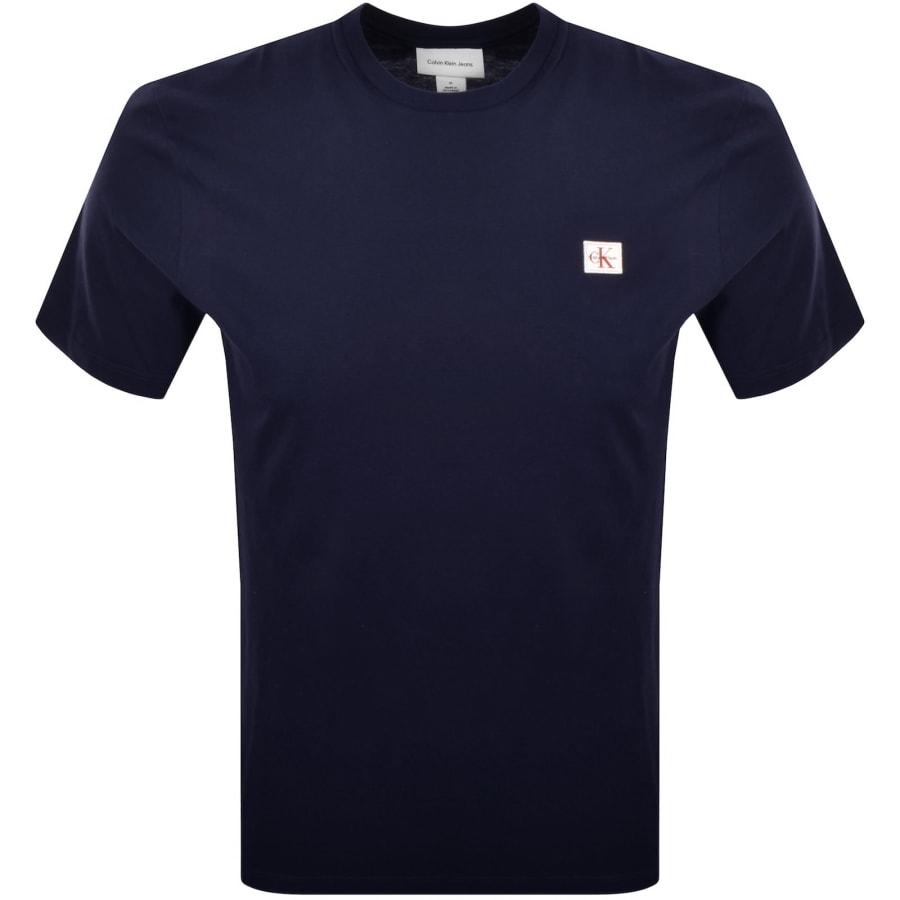 Image number 1 for Calvin Klein Jeans Badge T Shirt Blue
