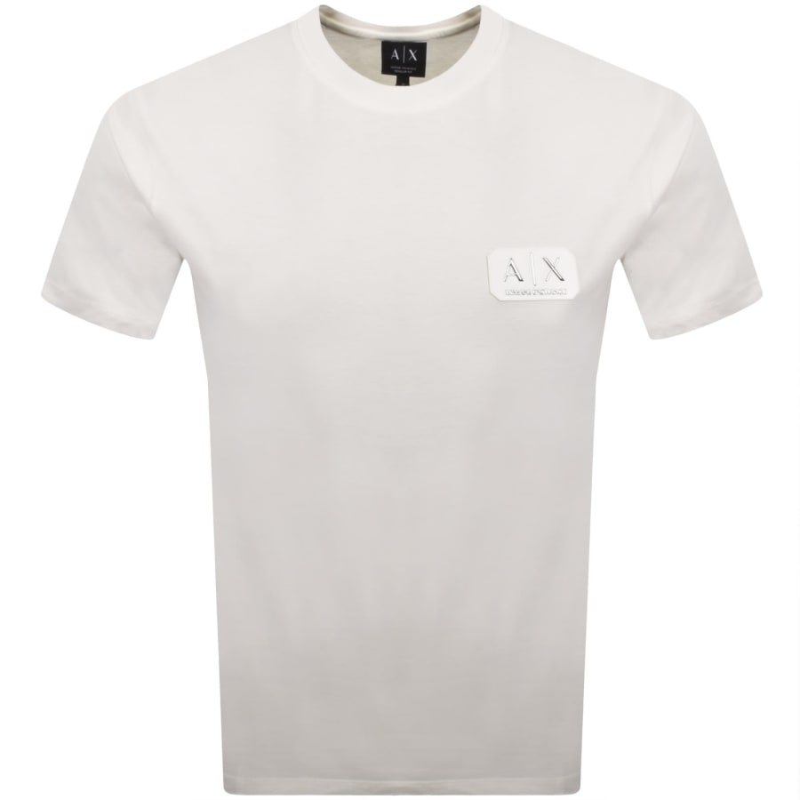 Image number 1 for Armani Exchange Logo T Shirt Off White