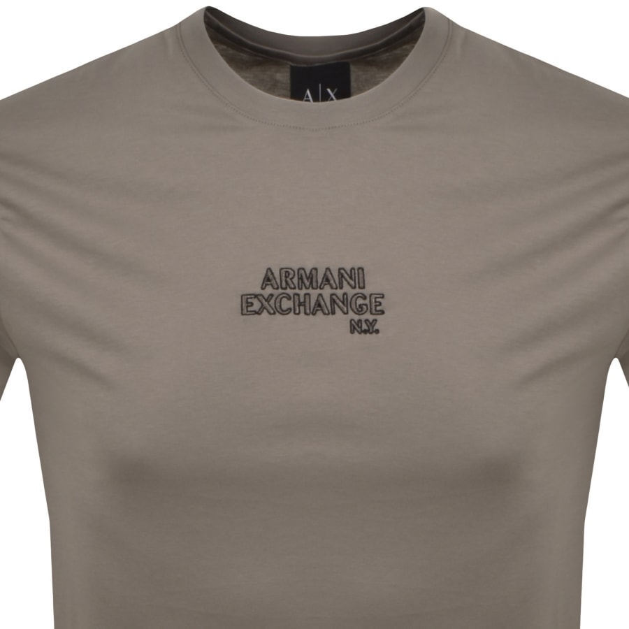 Image number 2 for Armani Exchange Logo T Shirt Brown