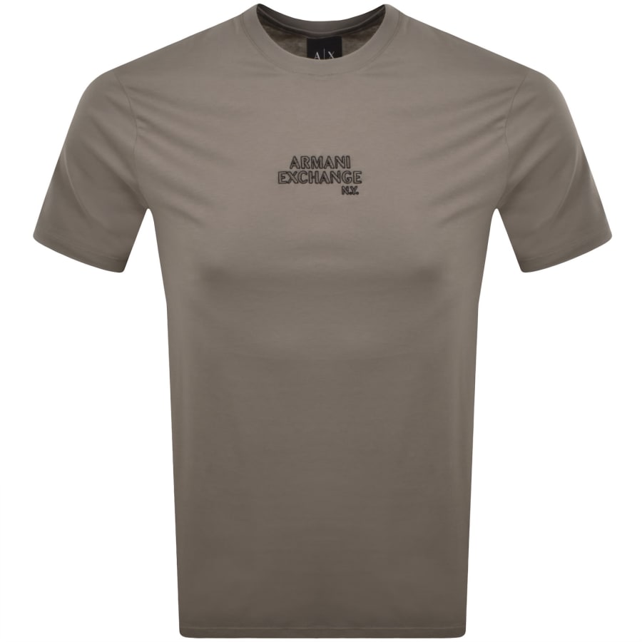 Image number 1 for Armani Exchange Logo T Shirt Brown