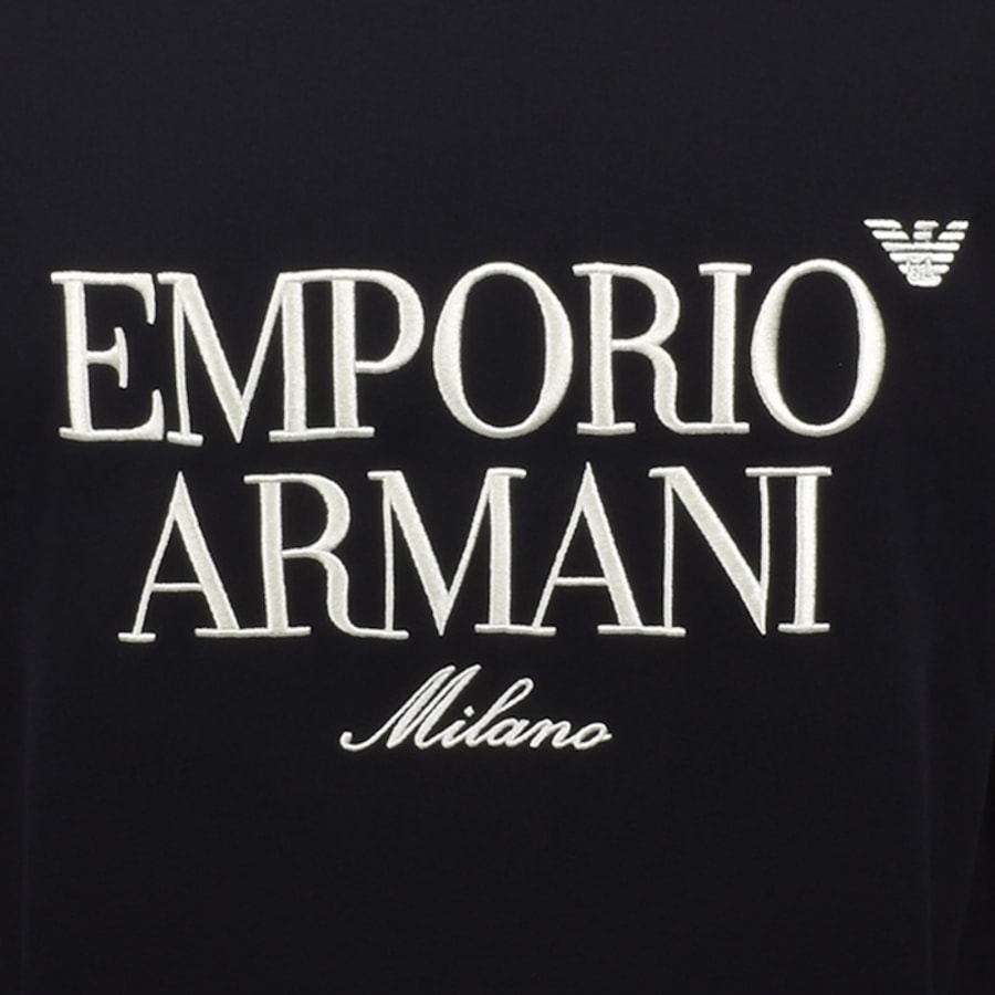 Image number 3 for Emporio Armani Logo Sweatshirt Blue Navy