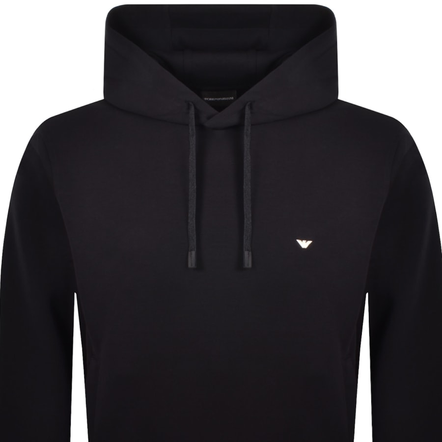 Image number 2 for Emporio Armani Logo Hoodie Navy