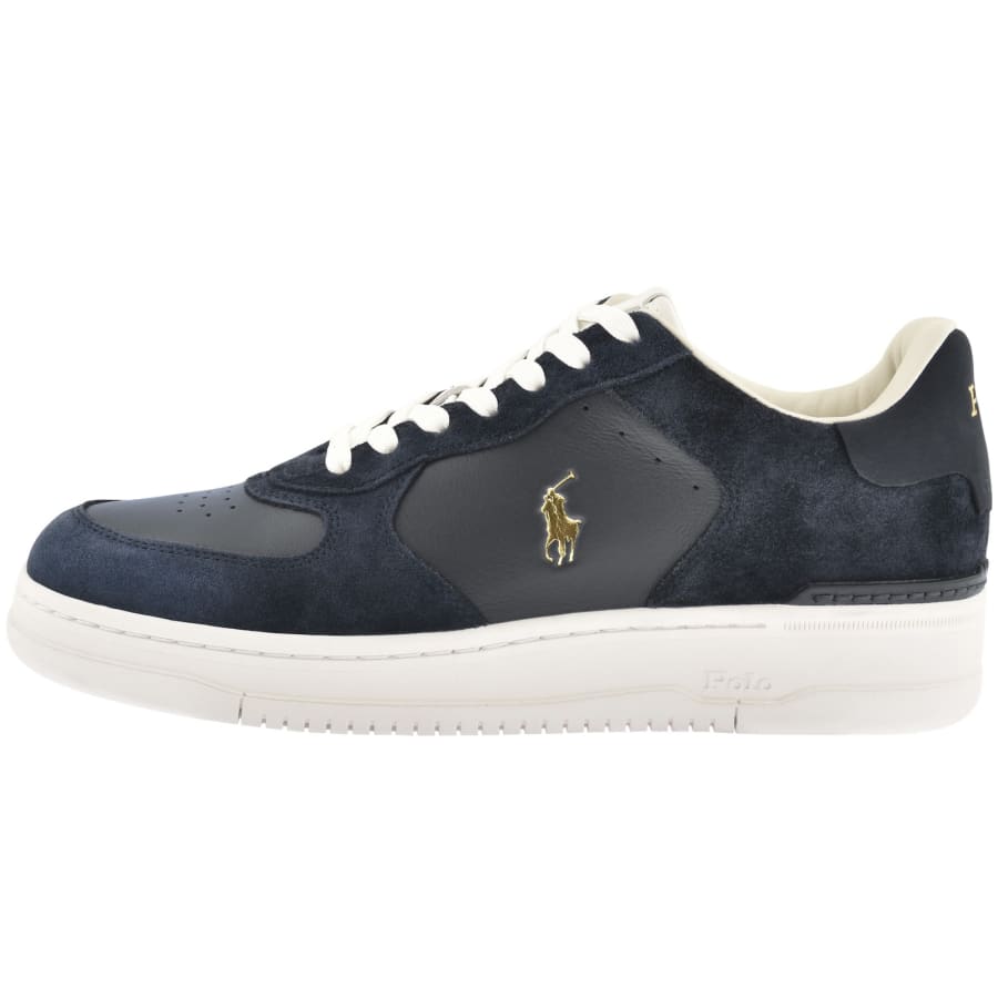 Image number 1 for Ralph Lauren Masters Court Trainers Navy