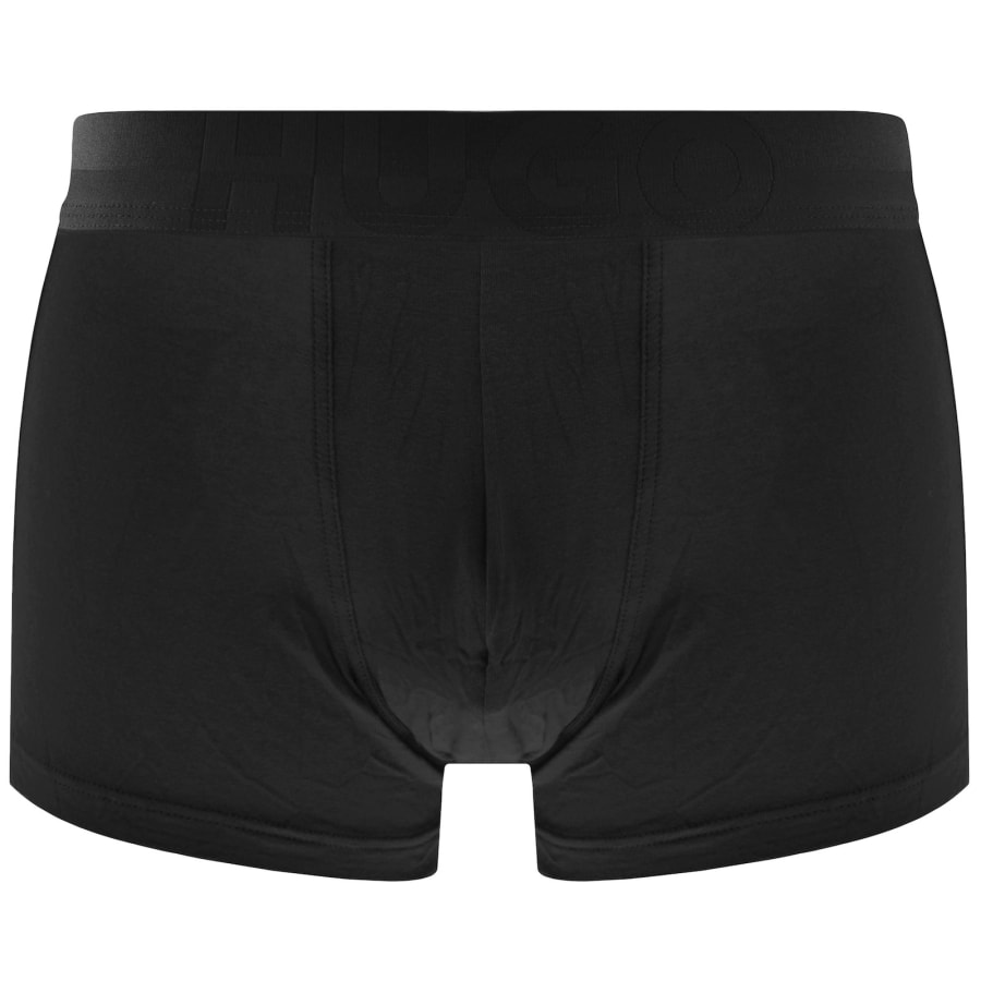 Image number 3 for HUGO 3 Pack Split Logo Trunks Black