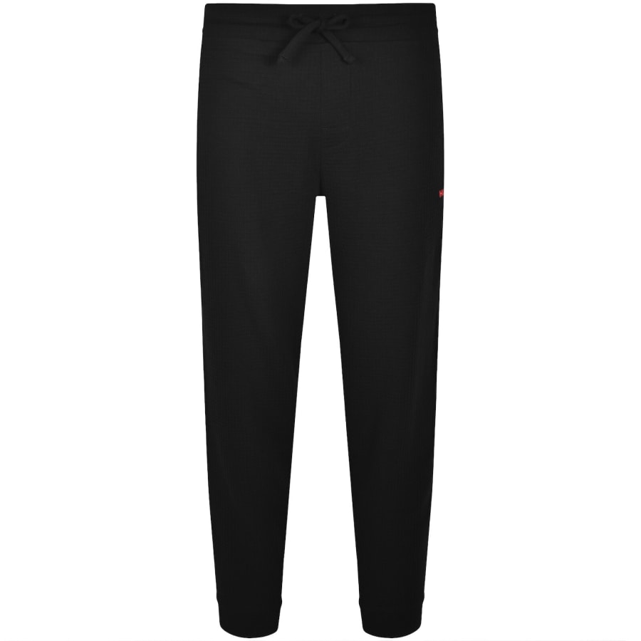 Image number 2 for HUGO Austin Waffle Joggers Black