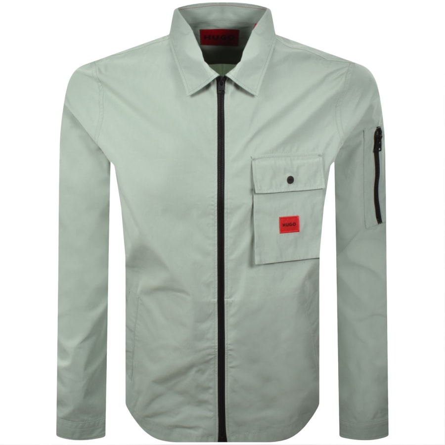 Image number 2 for HUGO Emmond Overshirt Green
