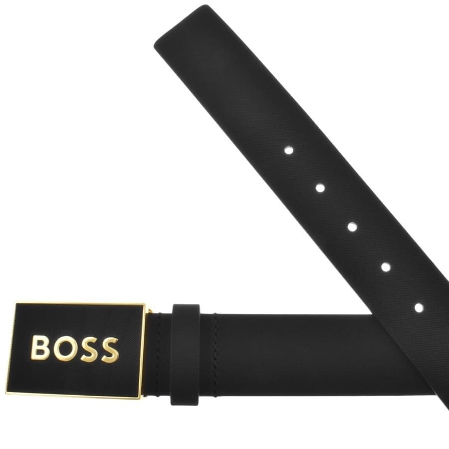 Image number 2 for BOSS Icon Leather Belt Black