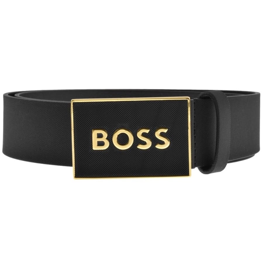Image number 1 for BOSS Icon Leather Belt Black