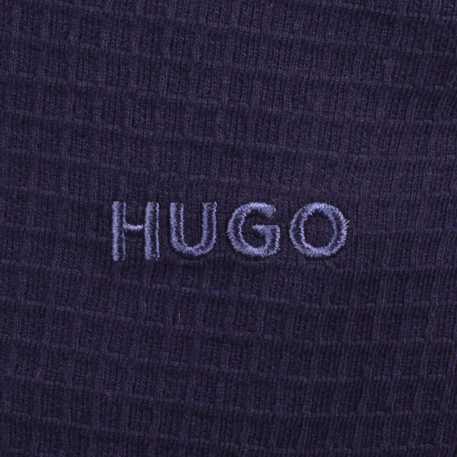 Image number 4 for HUGO Austin Waffle Joggers Navy