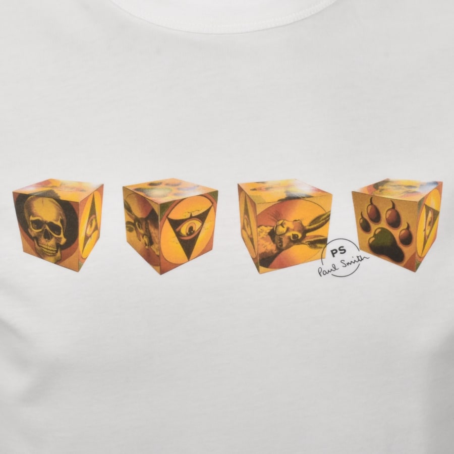 Image number 3 for Paul Smith Cubes T Shirt White