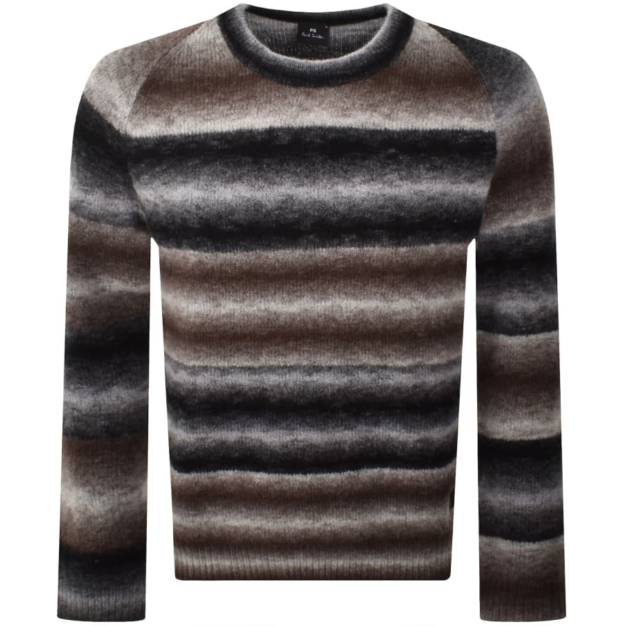 Image number 1 for Paul Smith Faded Stripe Jumper Black