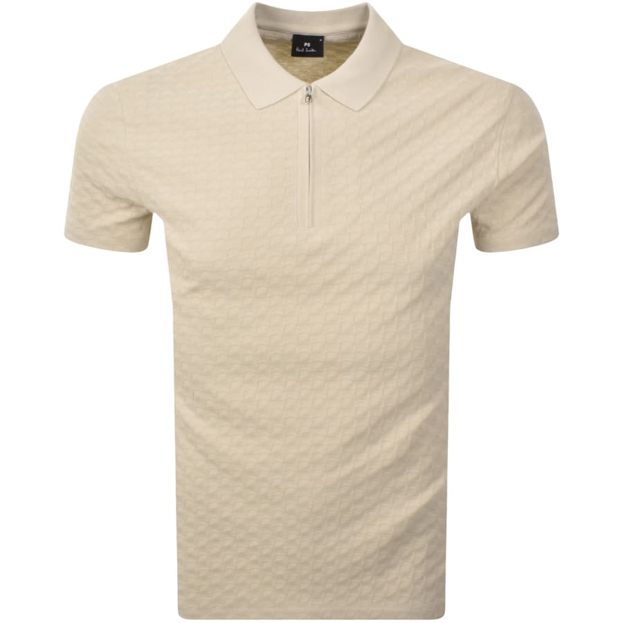 Image number 1 for Paul Smith Short Sleeved Polo T Shirt Beige