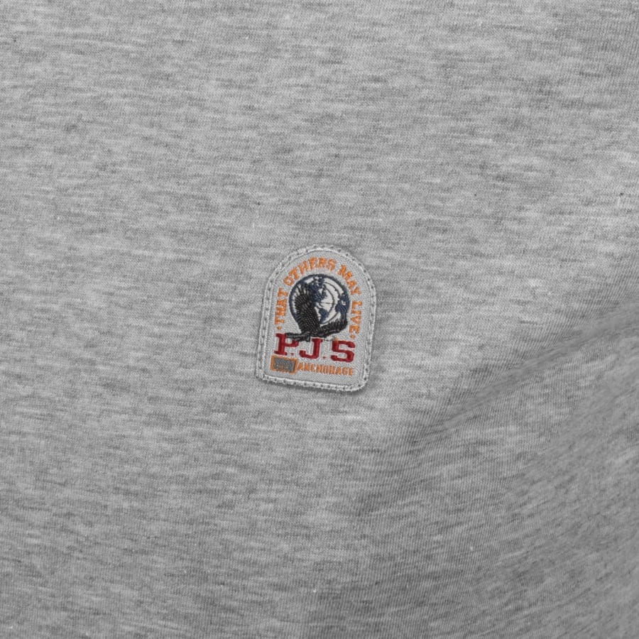 Image number 3 for Parajumpers Patch T Shirt Ash Grey