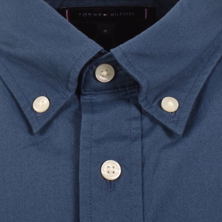 Image number 4 for Tommy Hilfiger Flex Poplin Regular Fit Shirt Blue