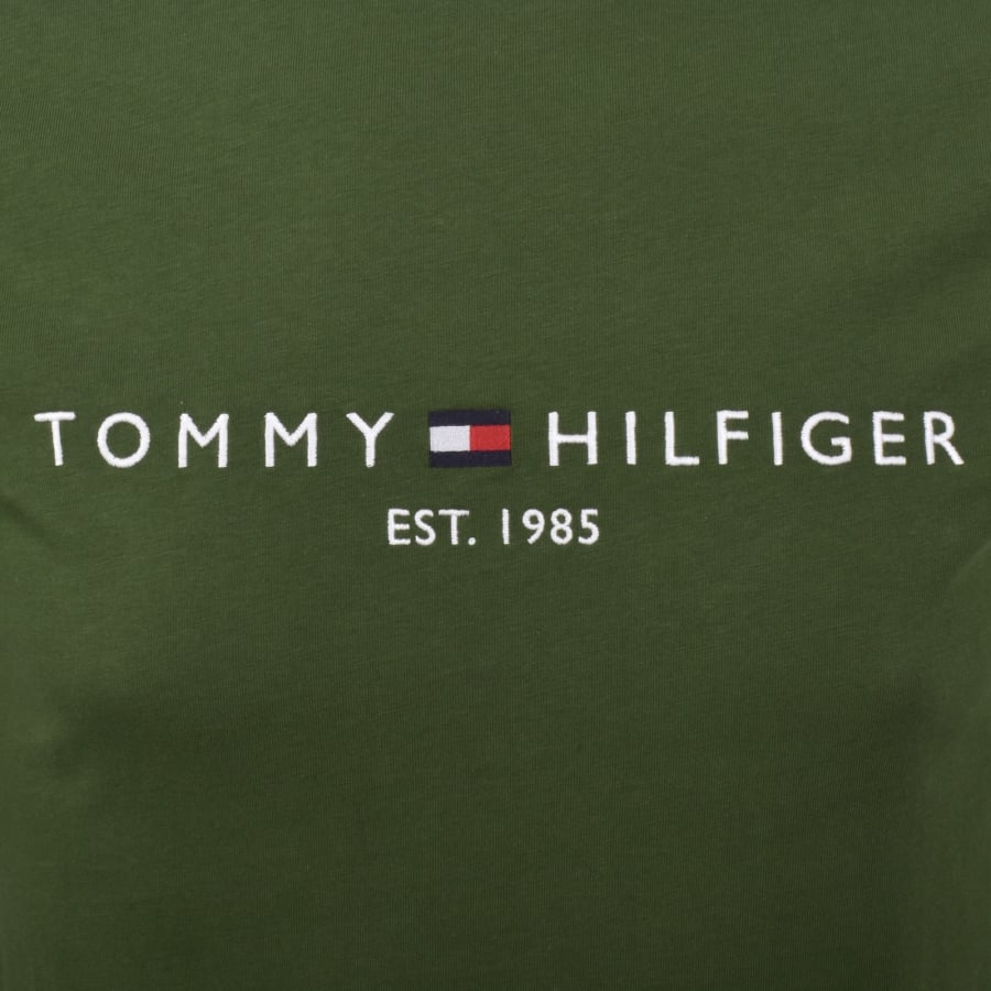 Image number 3 for Tommy Hilfiger Logo Slim Fit T Shirt Green