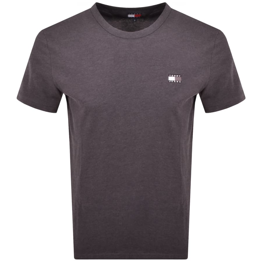 Image number 1 for Tommy Jeans Badge T Shirt Brown