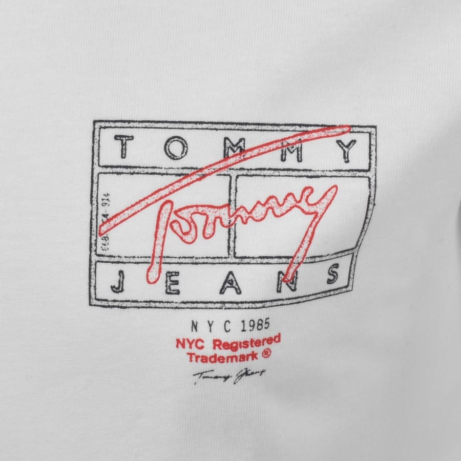 Image number 4 for Tommy Jeans Signature Spray T Shirt Ecru