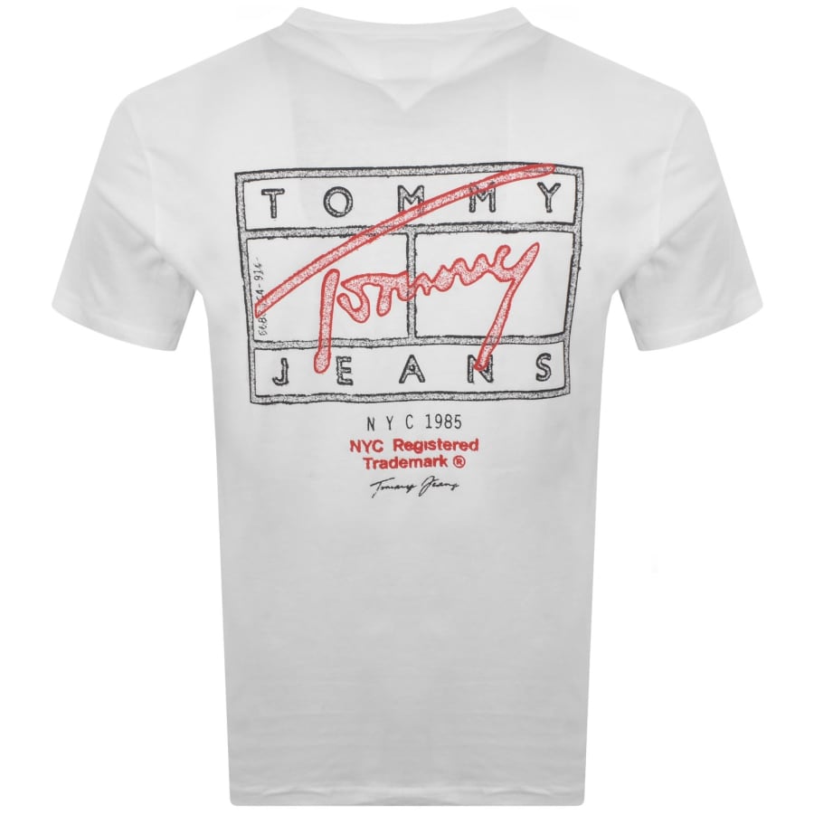 Image number 5 for Tommy Jeans Signature Spray T Shirt Ecru