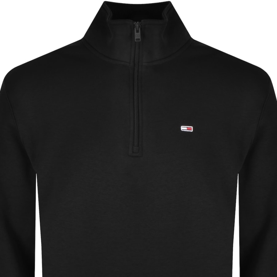 Image number 2 for Tommy Jeans Quarter Zip Sweatshirt Black