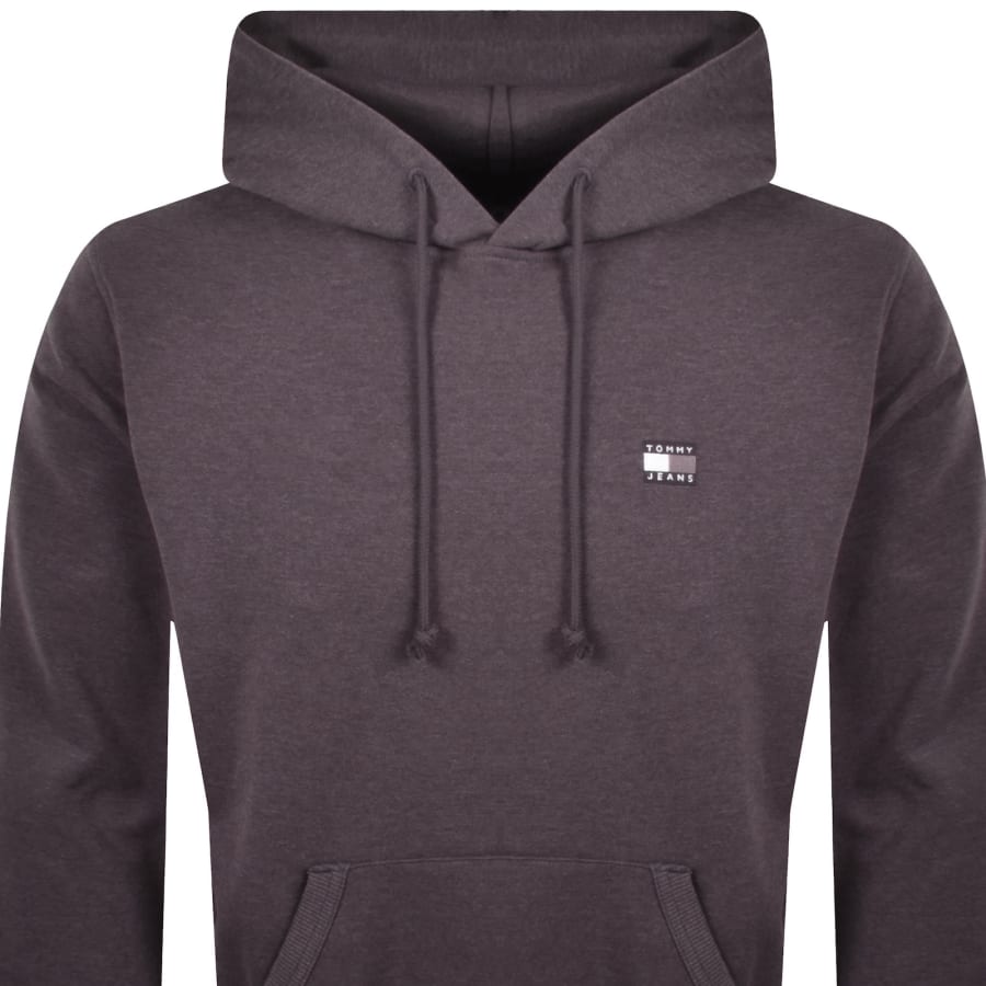 Image number 2 for Tommy Jeans Badge Hoodie Brown