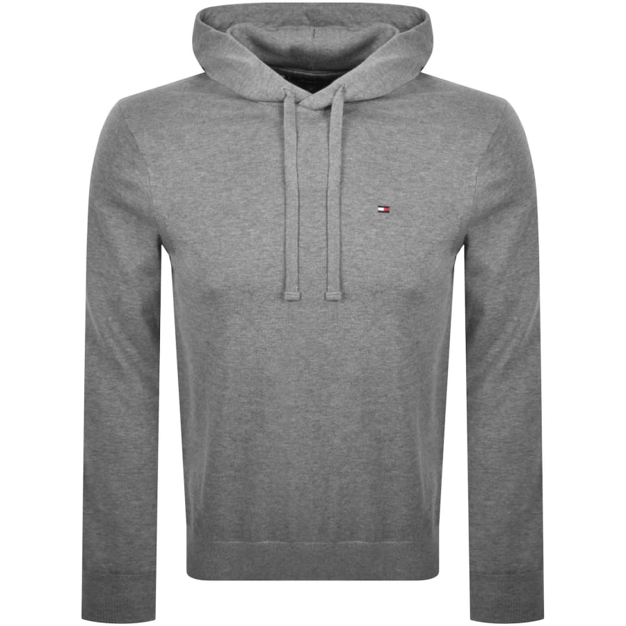 Image number 1 for Tommy Hilfiger Essential Cotton Hoodie Grey