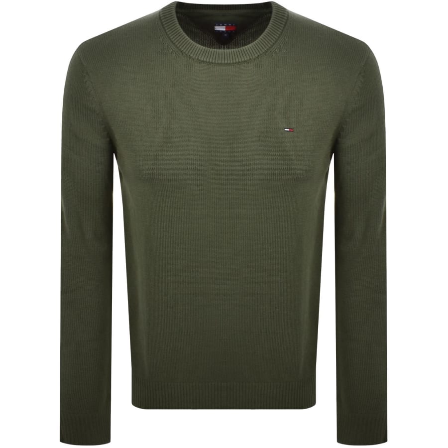 Image number 1 for Tommy Jeans Flag Slim Fit Sweatshirt Green