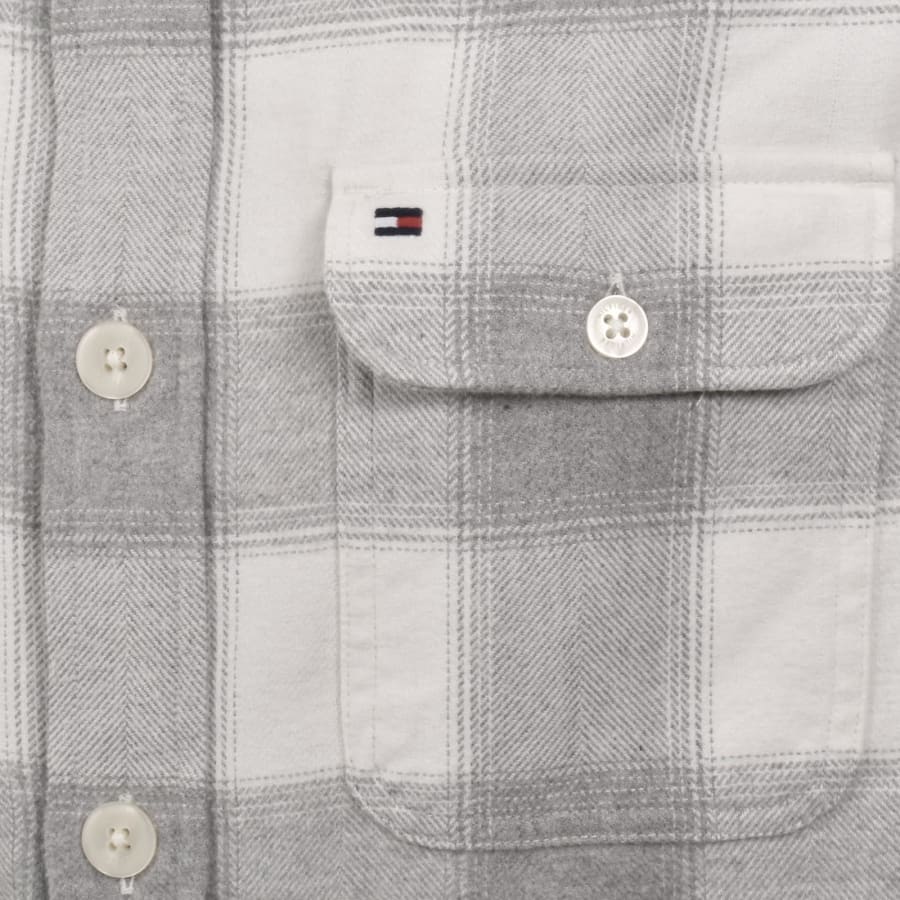 Image number 3 for Tommy Hilfiger Flannel Check Overshirt Grey