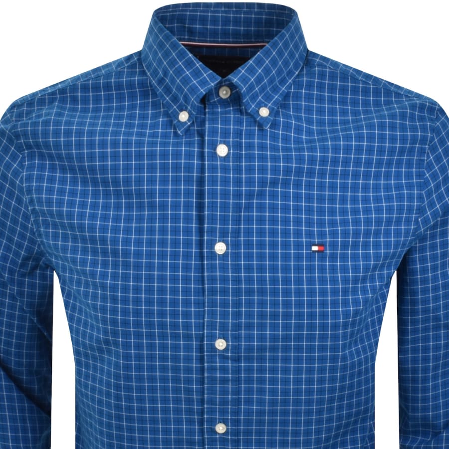 Image number 2 for Tommy Hilfiger Core Tattersal Check Shirt Blue