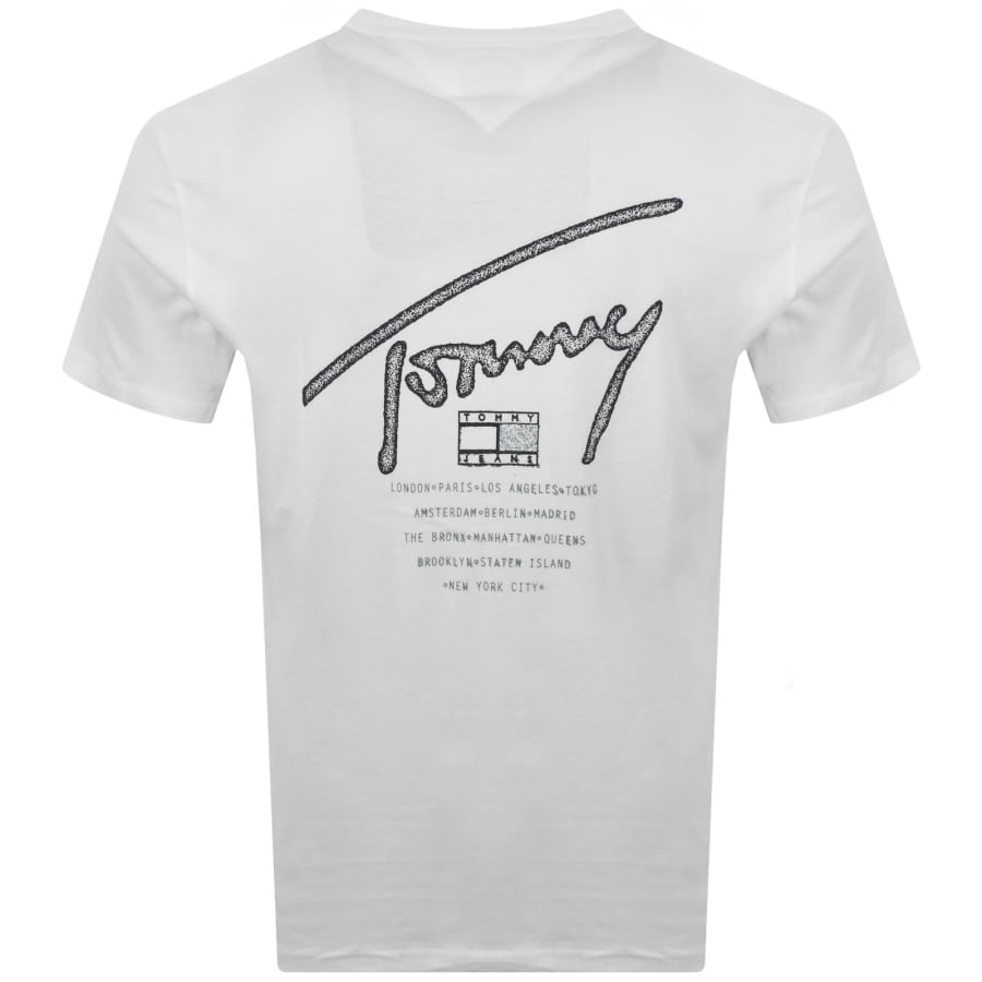 Image number 5 for Tommy Jeans Signature Backprint T Shirt Ecru