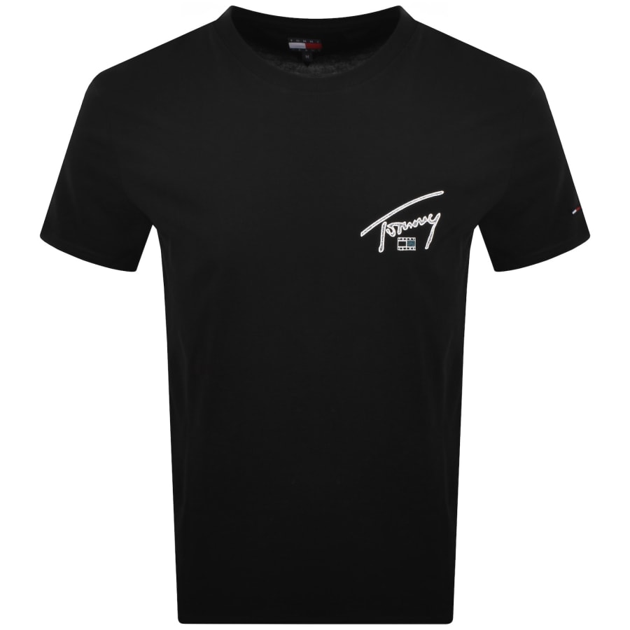Image number 2 for Tommy Jeans Signature Backprint T Shirt Black