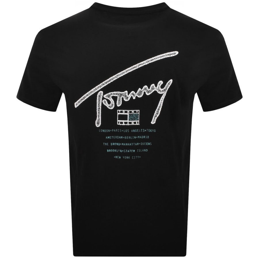 Image number 5 for Tommy Jeans Signature Backprint T Shirt Black