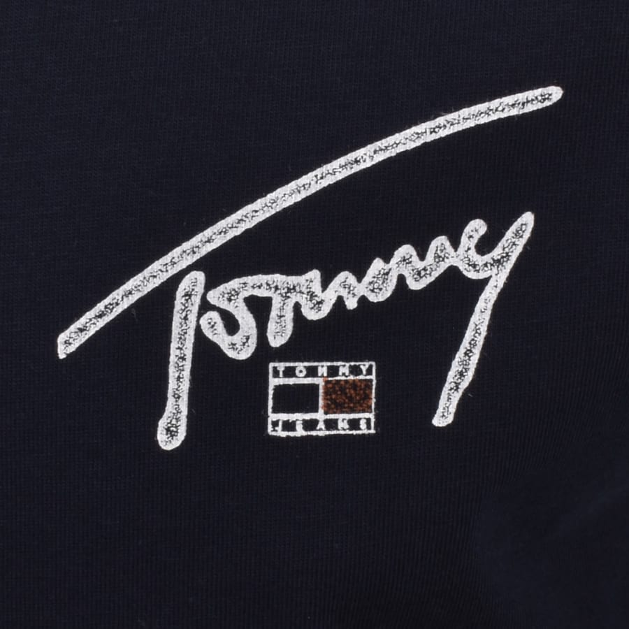 Image number 4 for Tommy Jeans Signature Backprint T Shirt Navy