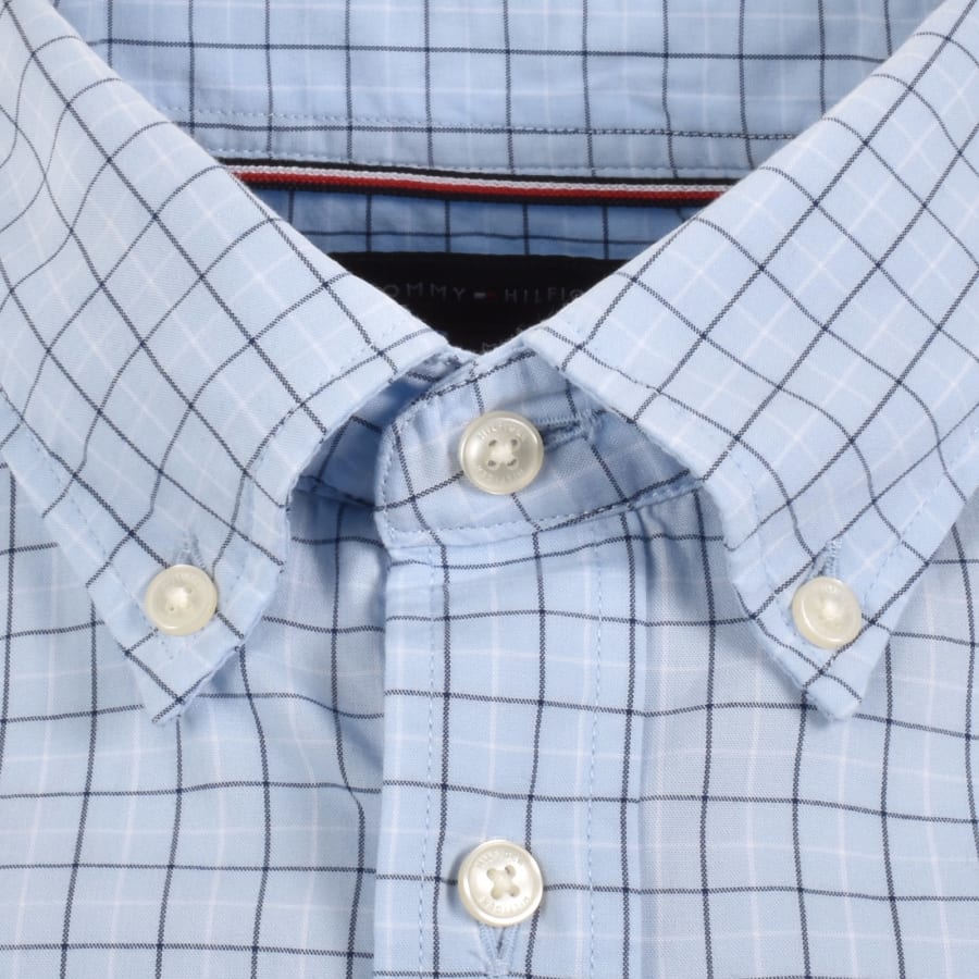 Image number 4 for Tommy Hilfiger Core Tattersal Check Shirt Blue